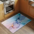 thumbnail image 2 of Bathroom Rugs 2x3 Ft, Marble Pink Blue Purple Non Slip Area Rugs for Kitchen Bedroom Entryway, Modern Abstract Art Ink Painting Washable Carpet Runner Rug Floor Mats for Bedroom Home Decor, 2 of 9