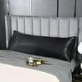 thumbnail image 3 of Move Over Black Satin Body Pillowcase, Silky Body Pillow Cover 20x54 inch, Satin Microfiber Pillow Case, 3 of 8