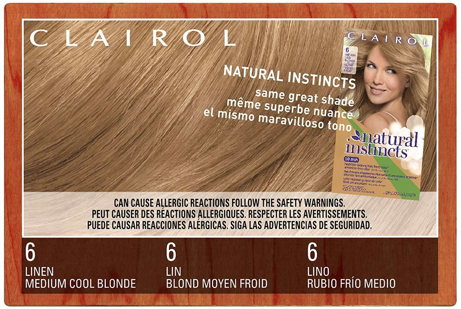 Clairol Natural Instincts 06 Linen Medium Ash Blonde Non Permanent