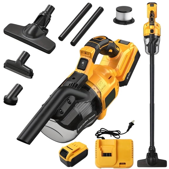 Cordless Vacuum Cleaner for 20V Battery, 3-in-1 Handheld Vacuum Cleaner with LED Light and 500W Motor, Portable Vacuum for Car Floor Carpet