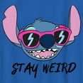 thumbnail image 2 of Boy's Lilo & Stitch Stay Weird Sunglasses Stitch  Graphic Tee Royal Blue Small, 2 of 5