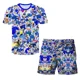 thumbnail image 3 of Traje de camiseta Sonic 4-14T Traje de verano para niños y niñas con estampado 3D de Sonic Traje de patrón de camisetas de manga corta para niños, 3 of 5
