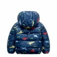 thumbnail image 2 of Hicidod Toddler Fleece Jacket Hooded Long Sleeve Winter Warm Down Coats Cute Printed Lined Fleece Padded Puffer Jackets, 2 of 5