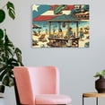 thumbnail image 2 of BCIIG Puerto Rico Flag Bathroom Decor Canvas Wall Art Painting,Summer Beach Frog in Puerto Rico Flag Canvas Prints Artwork Home Decor for Living Room, Kitchen, Office, 2 of 5