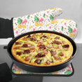 thumbnail image 7 of Bingfone Cute Baby Dinosaurs Print Oven Mitts Pot Holders Set 2 PCS for Kitchen for Cooking Grilling Baking BBQ Pot Holders Cook Essentials, 7 of 7