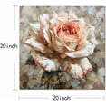 thumbnail image 7 of HFDF Bathroom Wall Art Pink and White Flower Canvas Pink Rose Pictures Wall Decor Abstract Floral Art Prints Modern Artwork Picture for Bathroom Living Room Kitchen Decroations 16x20inch Framed, 7 of 7