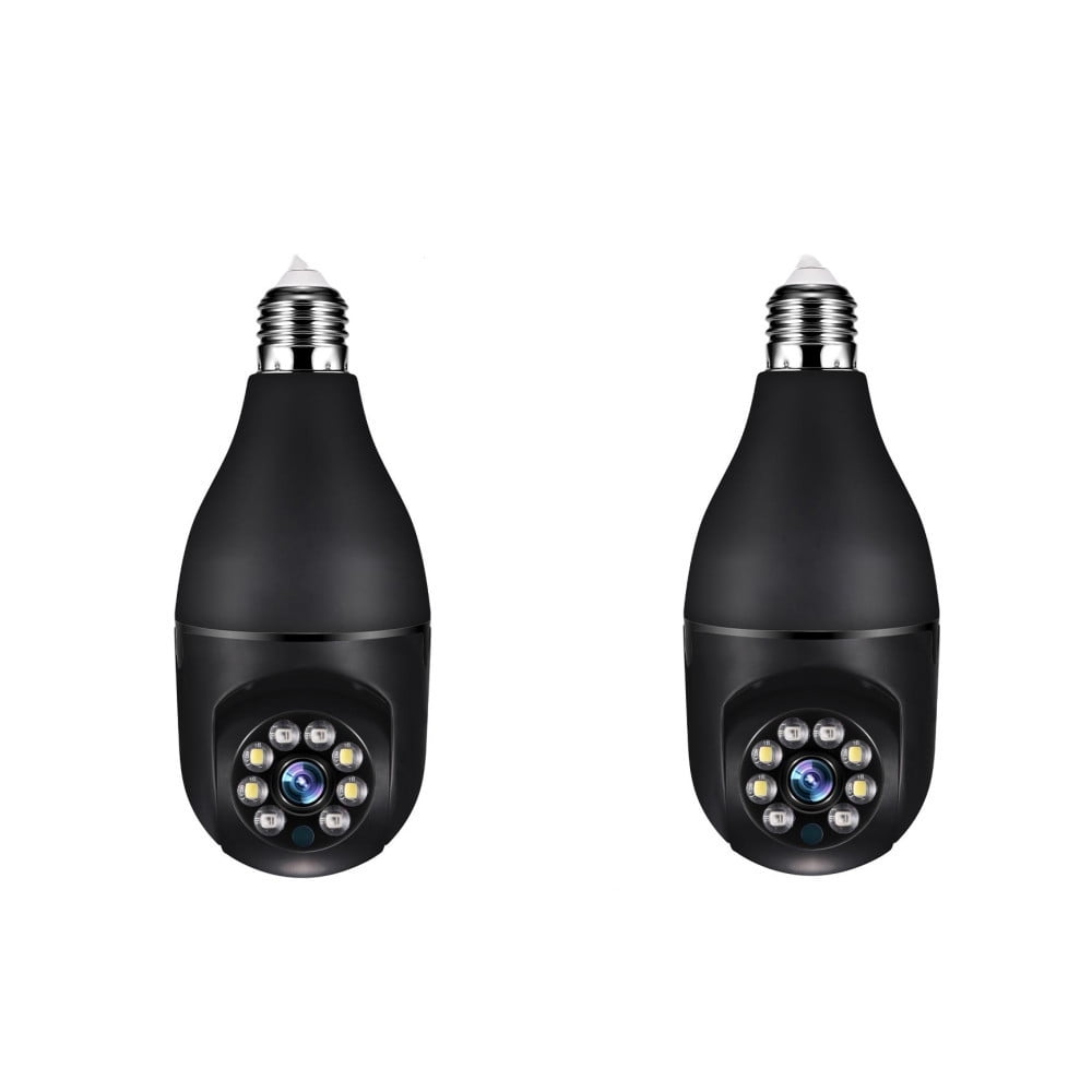 Jahy2Tech 2Pack 360 Panoramic WiFi IP Camera E27 Light Bulb Wireless