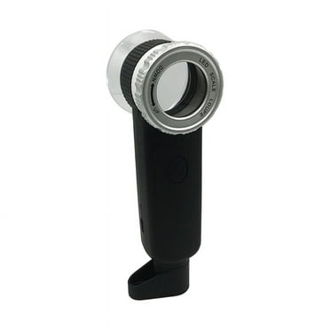 ZPAQI 30X Handheld Magnifier Portable USB Rechargeable 30X Magnifying Glass with LED