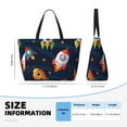 thumbnail image 4 of Xecao Spaceships and Stars for versatile beach bag for women includes zipper pockets and waterproof material, ideal for vacations and adventures., 4 of 7