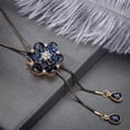 thumbnail image 4 of Collar de cadena larga de lana con flores coreanas, moderno, combinable con todo, ropa de otoño e invierno, accesorios Sufu, colgante, 4 of 6