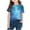 Multicolor3, variant on Fnooota Girls T Shirts, Gradient Print Summer Soft Crew Neck Short Sleeve Tops Multicolor Size 14