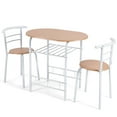 thumbnail image 1 of Patiojoy 3 PCS Kitchen Dining Set Compact Bistro Pub 2 Chairs & Table Tan, 1 of 5