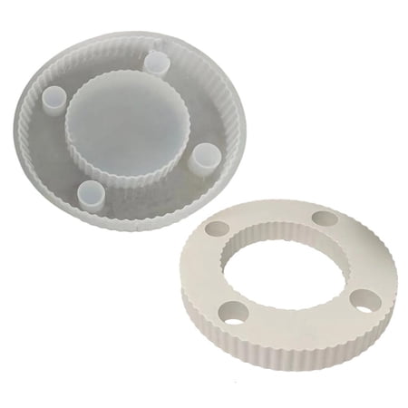 Necvior Candle Holder Silicone Mold Candlestick Mold Round Candle Stand Jewelry Mould