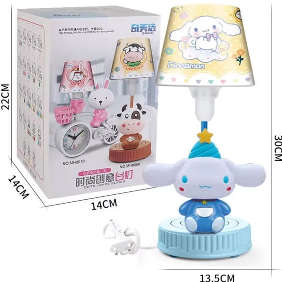 Sanrio Cinnamoroll Hello Kitty Bedside Lamp Anime Plug In Charge Night Light Cartoon Gifts