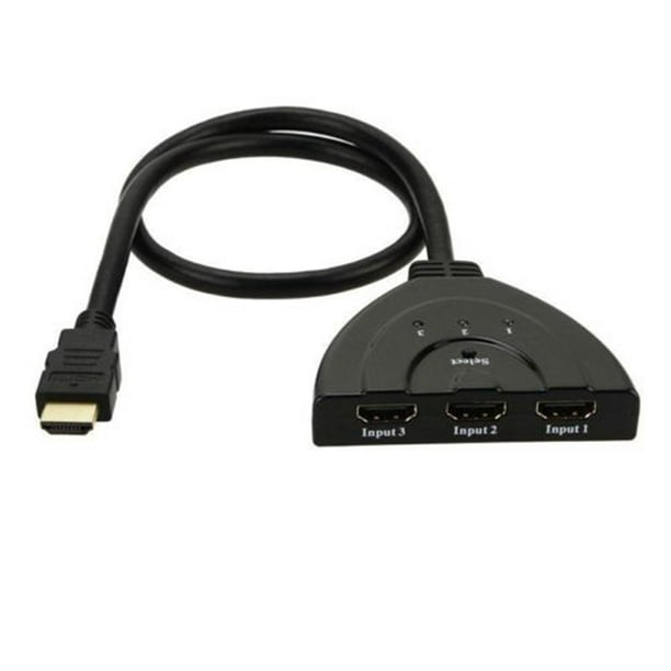 3 Ports pour Câble de Commutateur Automatique de Switch HDMI pour HDTV DVD Noir