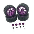 thumbnail image 5 of Kuntesetty RC Wheel Rims Rubber Tires Kit Replacement M3 Wheel Nut for 144001 1:12 1:18 Purple, 5 of 9