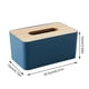 thumbnail image 3 of Decoración moderna para el hogar, baño, oficina y tocador, elegante caja de pañuelos de plástico y madera, funcional soporte para pañuelos faciales, 3 of 8