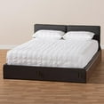 thumbnail image 4 of Baxton Studio Rikke Modern and Contemporary Two-Tone Gray and Walnut Finished Wood Queen Size Platform Storage Bed with Gray Fabric Upholstered Headboard, 4 of 20