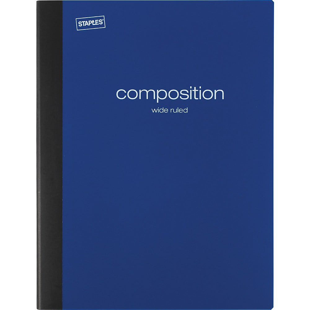 wide ruled composition notebook