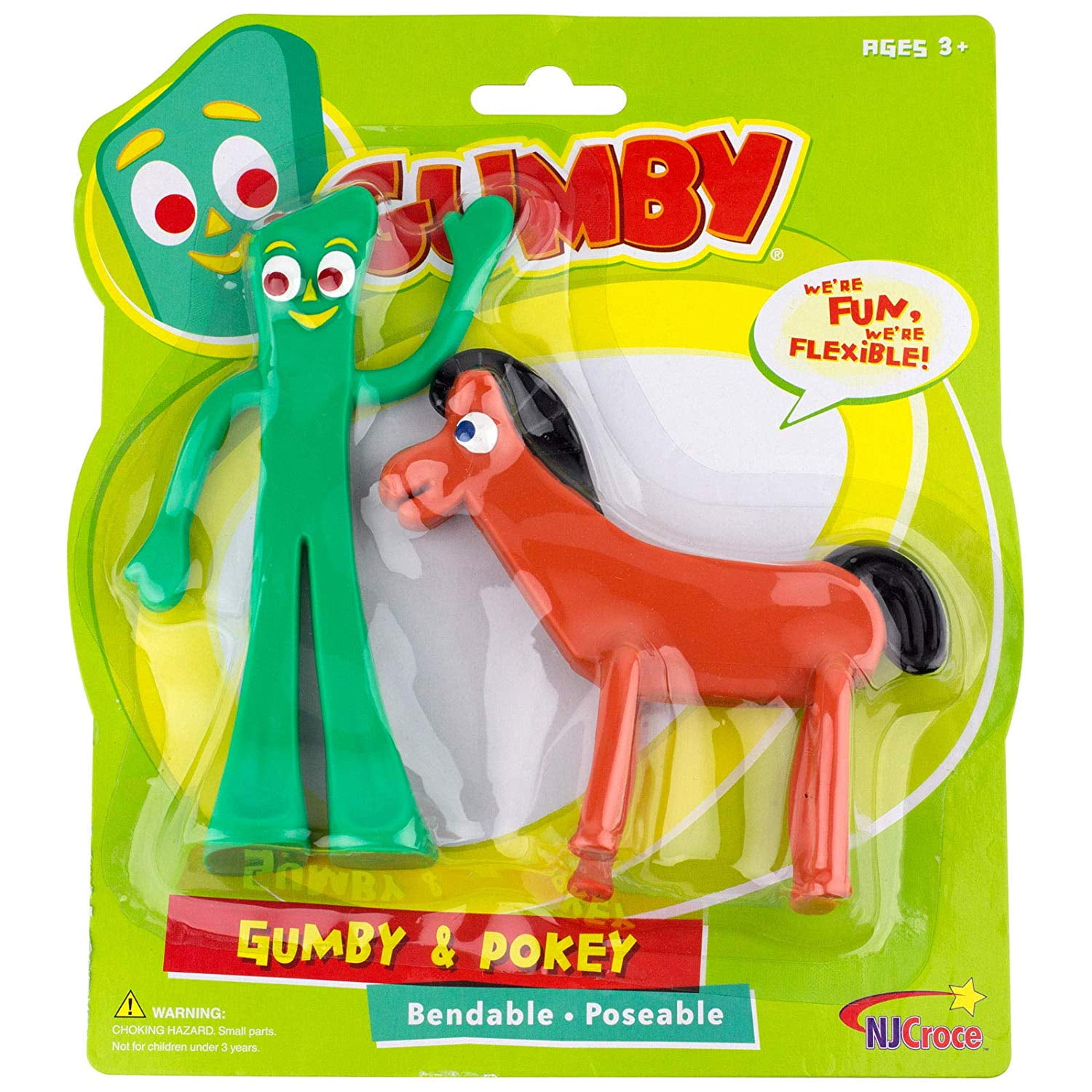 Gumby & Pokey Bendable Figure Pair, The original Gumby and pokey bendables By NJ Croce - Walmart
