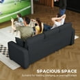 thumbnail image 4 of HOMCOM 81" Sofa Bed, 2 In 1 Pull Out L-Shaped Sleeper Sofa Bed, Dark Grey, 4 of 10