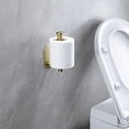 thumbnail image 5 of Adhesive Toilet Paper Holder - Brushed Brass Toilet Roll Holder Stick on Wall for Bathroom, SUS 304 Stainless Steel, 5 of 5