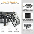 thumbnail image 5 of Fire Pits for Outside, 32" Wood Burning Fire Pit Tables with Screen Lid, Poker, BBQ Net, Ice Tray, Food Clip and Cover, Backyard Patio Garden Outdoor Fire Pit/Ice Pit/BBQ Fire Pit, Black, 5 of 11