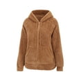 thumbnail image 6 of Giolshon Women Fleece Jacket, Spring and Fall Fashion Fluffy Short Fuzzy Hood Faux Fur Cardigan Coat, 6 of 6