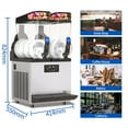 thumbnail image 7 of Commercial Slushie Machine - 1000W 30L Tanks Commercial 110V Slushy Maker Machine 304 Stainless Steel Margarita Machines Efficient Cooling The Ideal Slushie Machine for Bars Cafes Restaurants, 7 of 7