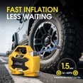 thumbnail image 4 of CARSUN Portable Heavy Duty Tire Inflator Dual Cylinders Dual Motors 150PSI DC 12V Air Compressor for Pickup, Orvs, Suvs, Cars, 4 of 9