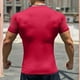 thumbnail image 4 of pstuiky Camisa de manga corta para hombre, Blusas y camisas de cuello redondo de manga corta informales de color liso para hombre ropa de hombre l, 4 of 5