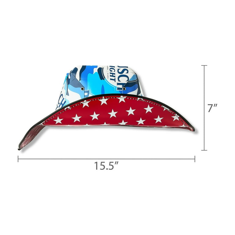 Cowboy Glitter Hat Stars & Stripes Adult Red Silver Cowboy Glitter Hat Stars & Stripes Adult Red Silver