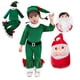 thumbnail image 3 of Conjunto de pantalones navideños verdes para niñas, 3 piezas, sombrero, camiseta y pantalones, disfraz de elfo, fiesta familiar de Año Nuevo, juego de rol, actuación, 3 of 5