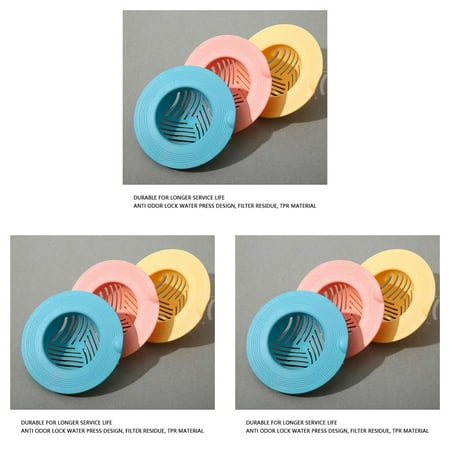 

3pcs kitchen sink anti-blocking filter bathroom toilet sewer anti-hair cover plastic anti-blocking floor drain cover [bag]