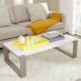 thumbnail image 1 of Safavieh Home Collection Bartholomew Mid-Century Modern White and Grey Lacquer Coffee Table, 1 of 2