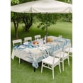 thumbnail image 3 of Outdoor Tablecloth with Umbrella Hole and Zipper, Blue Octopus Coastal Rectangle Table Cloth 60x102 Inch Waterproof Tablecloth, Coral Summer Beach Nautical Ocean Beige Picnic Table Cover for Patio, 3 of 7