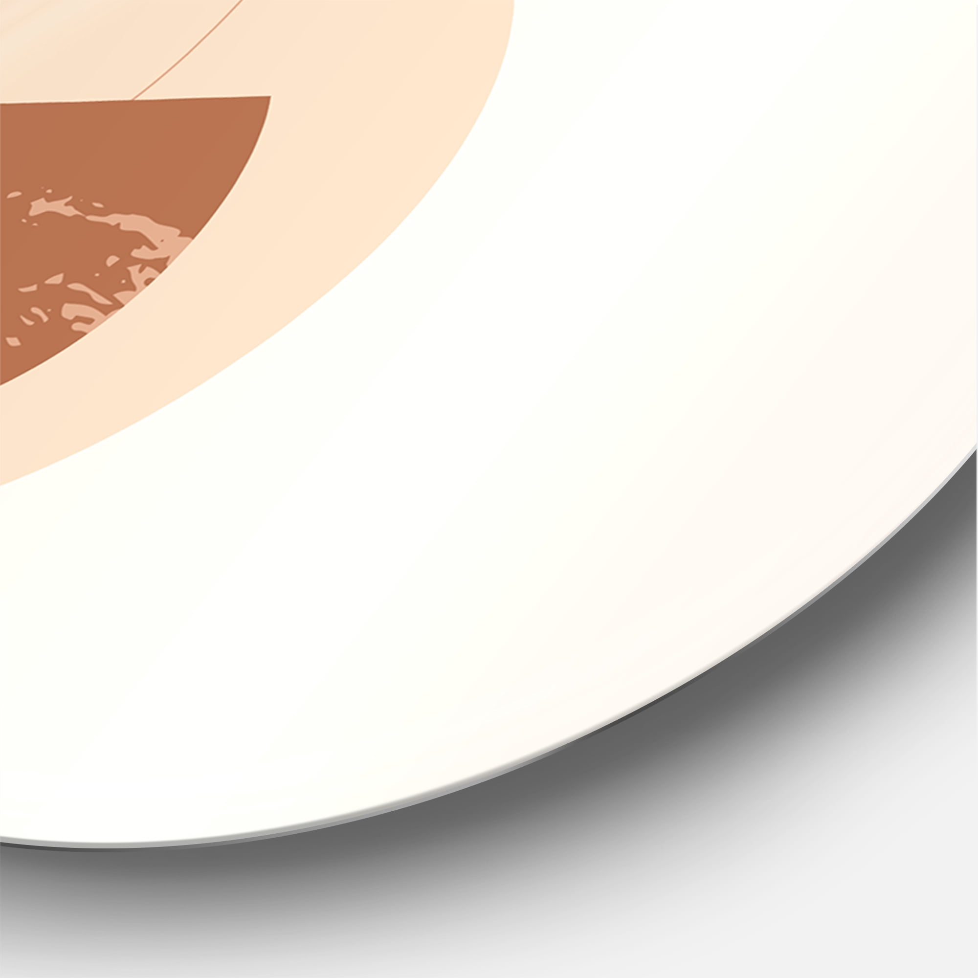 Designart 'Sun and Moon Shapes In Retro Terracotta Tones IV' Modern Circle Metal Wall Art 23x23 - Disc of 23