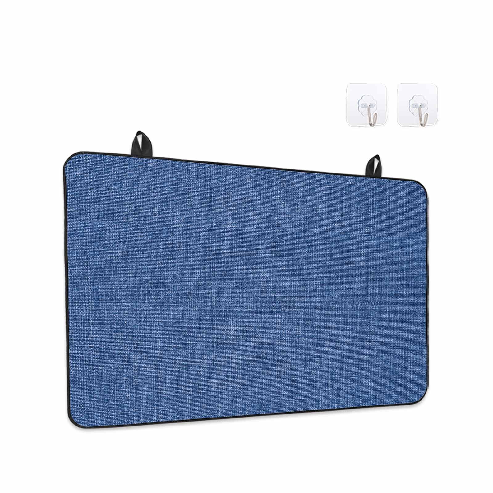 Navy Blue Stove Top Cover for Electric Stove, Heat-proof & Non Slip Glass Top Stove Cover Protector, Vintage Country Monochrome Farmhouse Kitchen Flat Cooktop Rubber Mat 28.5x20.5 Inches