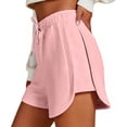 thumbnail image 2 of ClodeEU Women's Elaist Waist Cotton Athletic Shorts with Pockets ,Casual Summer Sport Shorts Hot Pink,Women's Plus XL, 2 of 8