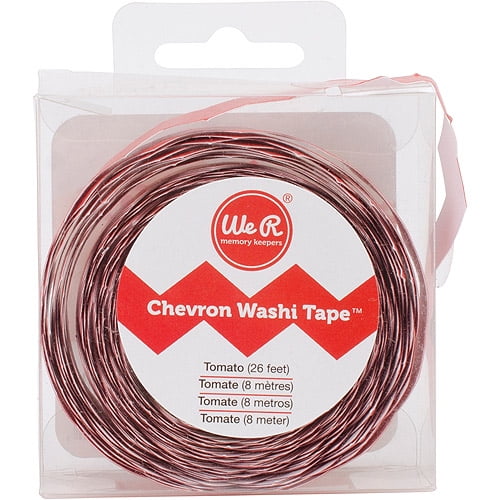 Chevron Washi Tape 26'tomato