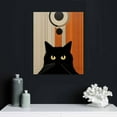 thumbnail image 4 of Nawypu  Boho Framed Canvas Wall Art Set, Mid Century Modern Wall Decor, Black Cat Geometric Sun Wall Painting, Bohemian Art Prints for Living Room, Bedroom, Office -, 4 of 4