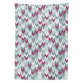 thumbnail image 3 of Ambesonne Chevron Tablecloth Rectangular Table Cover, Symmetric Stripes Arrow, 60"x90", Turquoise Pale Grey, 3 of 4