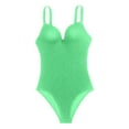 thumbnail image 3 of Sngxgn Women's Swimsuits Ruched Bathing Suit Tummy Control Back Tie(Green,XL), 3 of 6