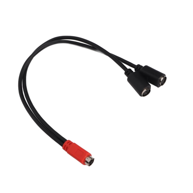 Mini din 6 pin a 2 mini cable de 6 pinos Din 6, Alta Precisión Mini Cable de División de 6 Pines 1 Transmisión de Señal Transparente de Macho A 2 Para Teclado