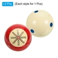 thumbnail image 3 of Uxcell 2-1/4" Pool Billiard Cue Ball Practice Training Ball with Dots and Standard Lines 2Pcs, 3 of 6