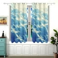 thumbnail image 2 of The Blue Sea Blackout Curtains for Living Room Bedroom 55W x 54L Insulated Window Drapes 2 Panels, 2 of 5