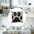 thumbnail image 5 of nygtbtfer White Dog Paw Footprint Icon Isolated On Black Background Decoration Farmhouse Decor  Linen Home Decorative Throw Pillow Case Cushion Cover for Sofa Couch,  White, 5 of 7