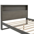 thumbnail image 4 of 3-Pieces Bedroom Sets Queen Size Platform Bed with Nightstand and Dresser,Antique Gray, 4 of 9