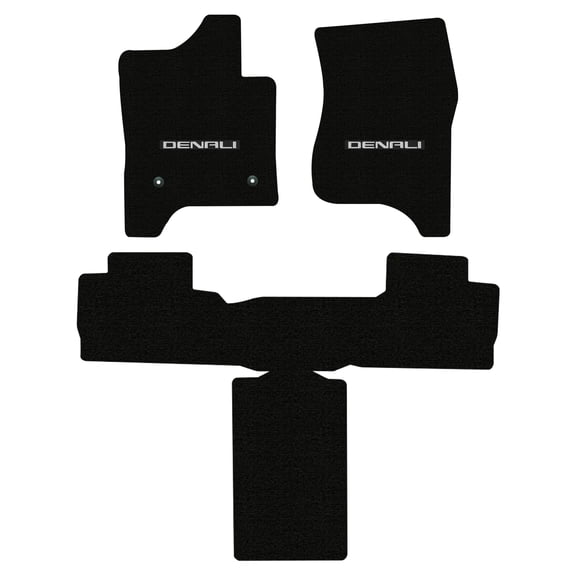 Lloyd Mats LogoMat Custom-Fit 3PC Carpet Floor Mats for 2015-2020 GMC Yukon, w/2nd Row Buckets, Charcoal