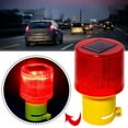 thumbnail image 3 of Clearance! LED Solar Powered Warning Lights Flash Strobe Beacon Barricade Lamp Light E4U1, 3 of 8